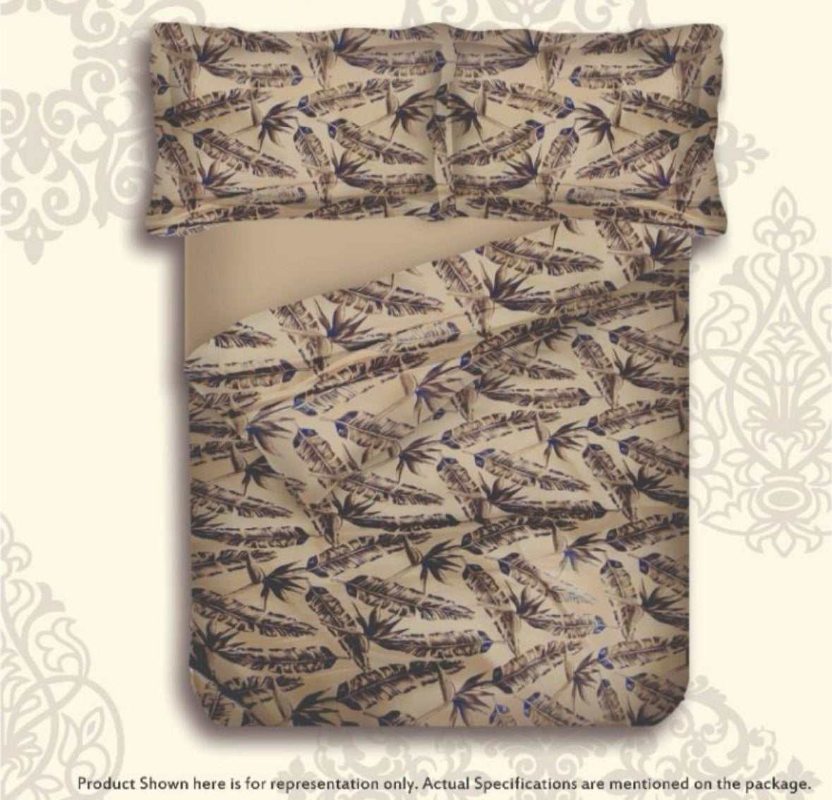 Single Bed 100% cotton bedsheet with 1 pillow cover - 60 x 90| SIG. collection