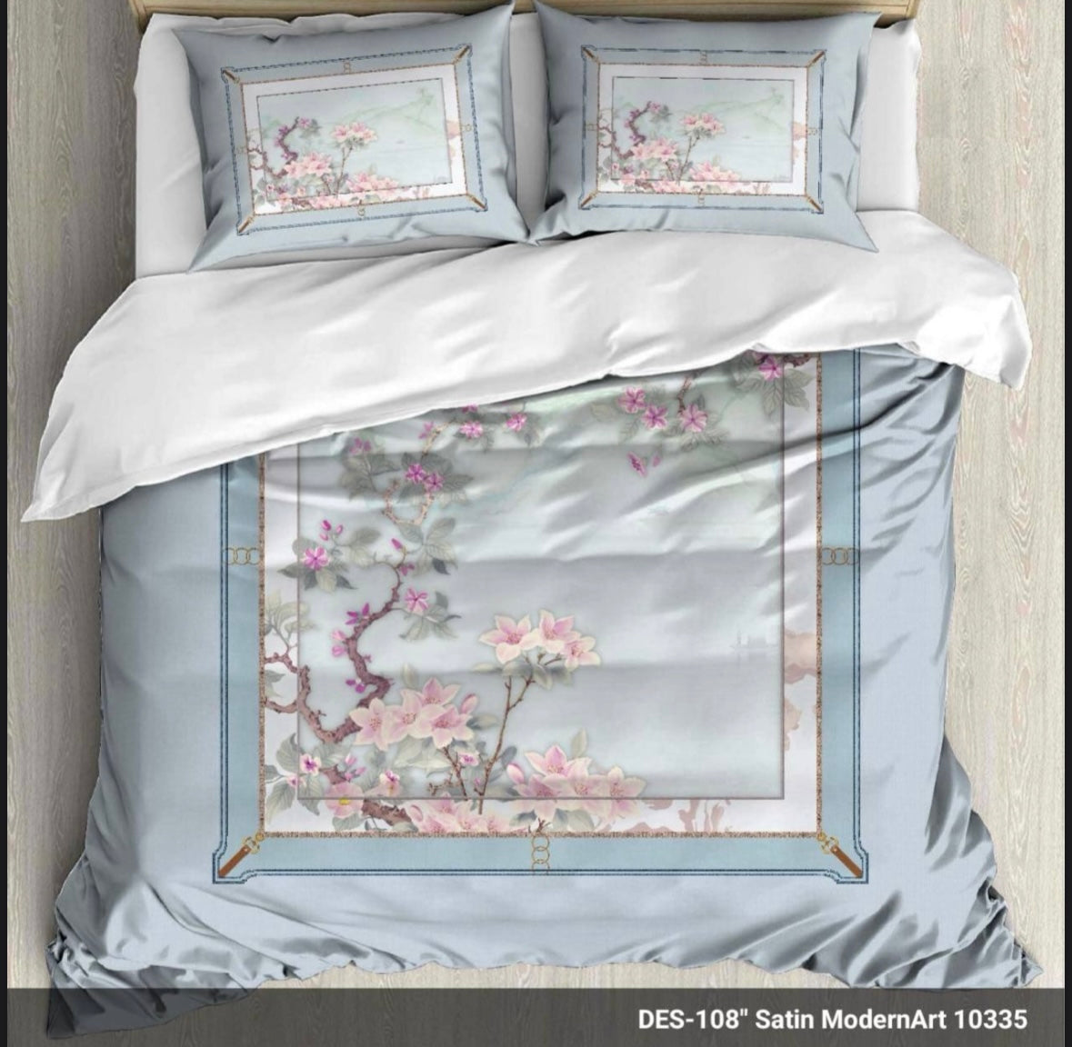 Digital Minimal King size bedsheet with 2 pillow covers - 108 x 108 |Luxury collection