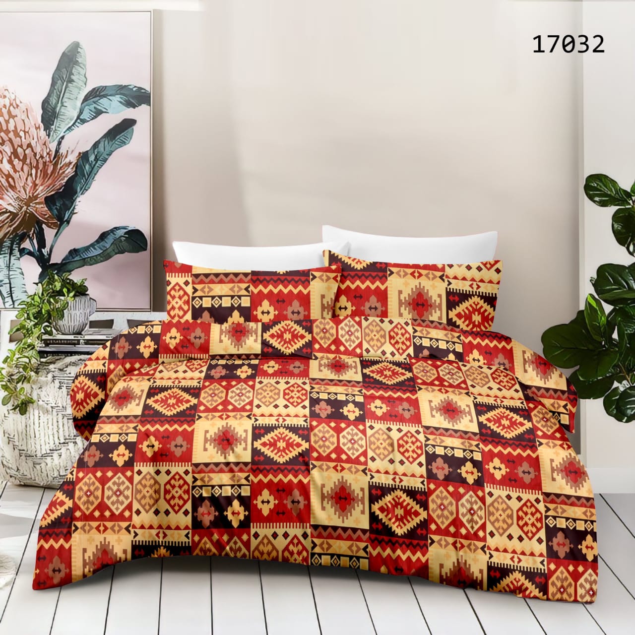 King size cotton bedsheet with 2 pillow covers - 108 x 108 | SUP. collection
