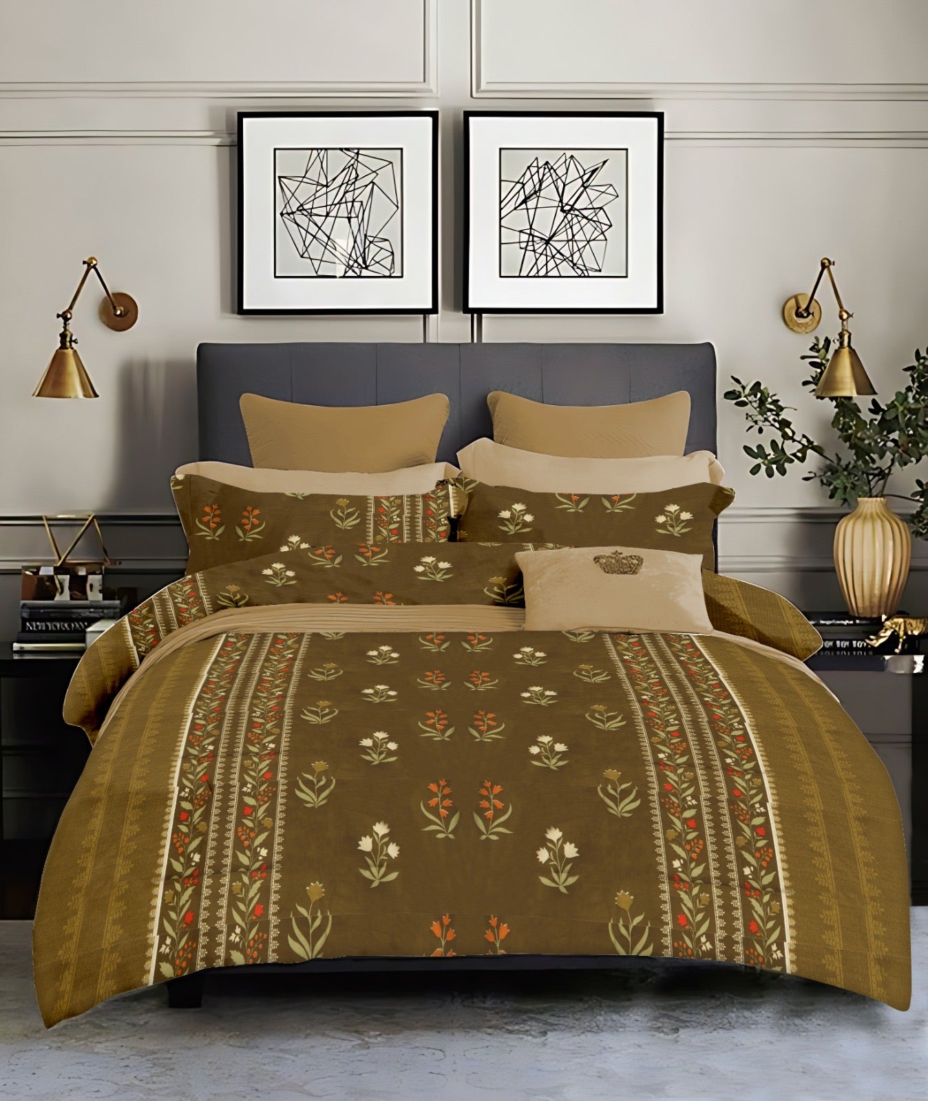 King size cotton bedsheet with 2 pillow covers - 108 x 108 | SUP. collection