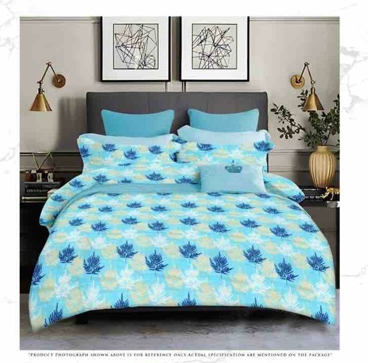 Queen Double bed 100% cotton bedsheet with 2 pillow covers - 90 x 100 | SG. collection