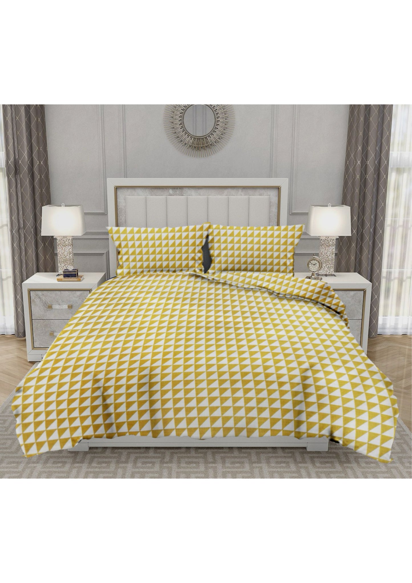 King size cotton bedsheet with 2 pillow covers - 108 x 108 | SIT. collection