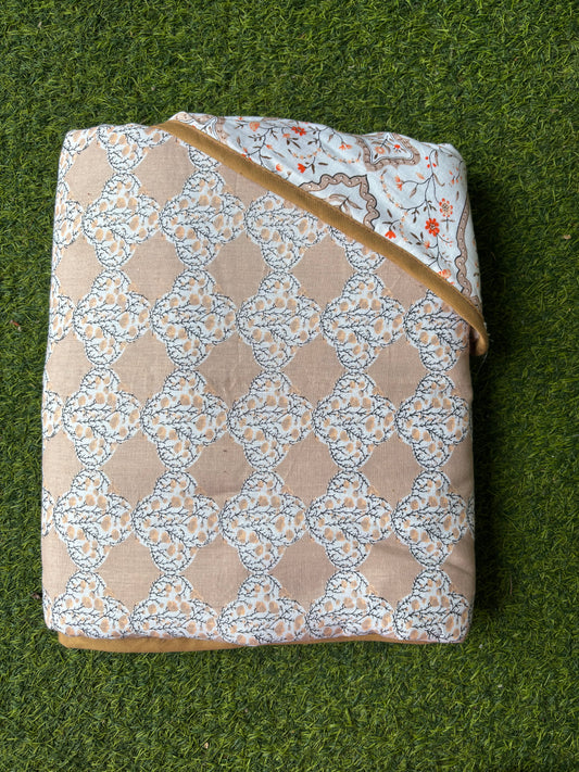 Reversible Cambric Cotton AC Dohar - Single Bed