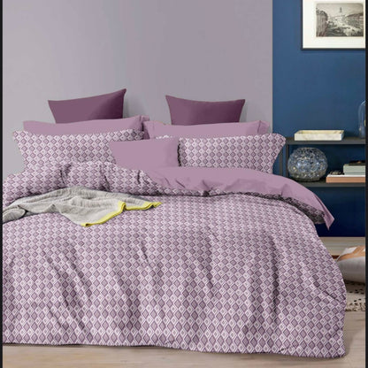 Polo cotton blend double bedsheet with 2 pillow covers- 90 x 100