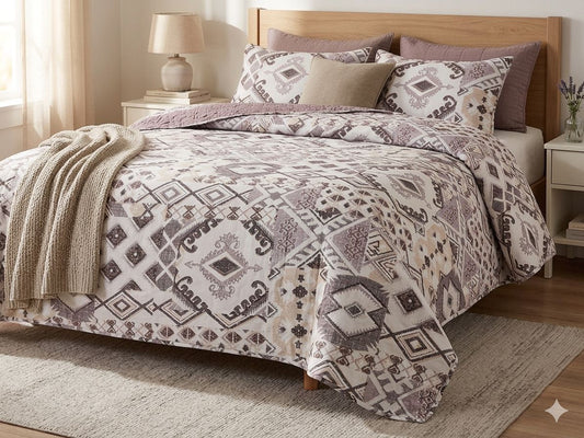 Double bed 100% cotton bedsheet with 2 pillow covers - 90 x 100 | SG. collection
