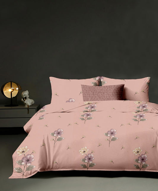 King size cotton bedsheet with 2 pillow covers - 108 x 108 | RR Collection