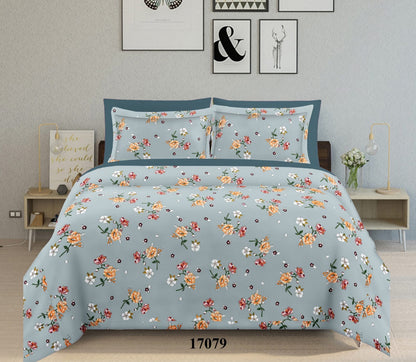 Nature Dreams king cotton bedsheet with 2 pillow covers - 108 x 108 | RR Collection