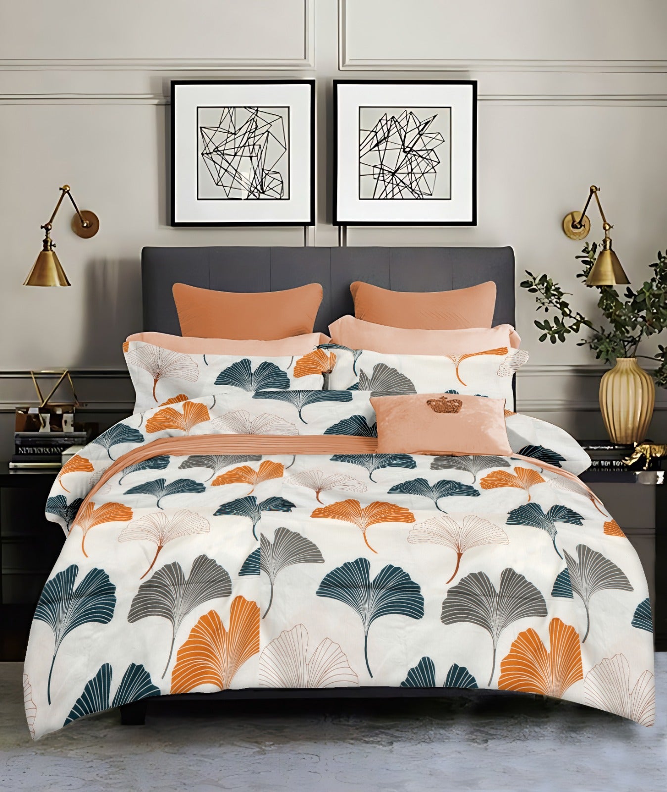 Jelly fish King size cotton bedsheet with 2 pillow covers - 108 x 108 SD