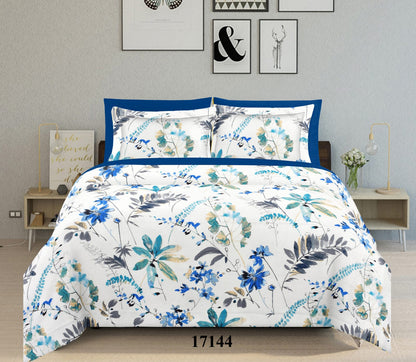 King size cotton bedsheet with 2 pillow covers - 108 x 108 | RR Collection