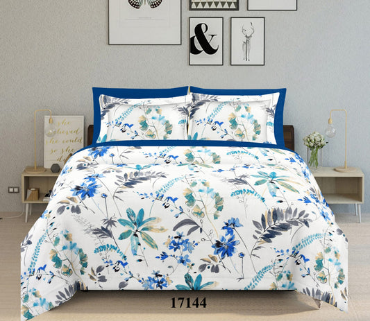 King size cotton bedsheet with 2 pillow covers - 108 x 108 | RR Collection