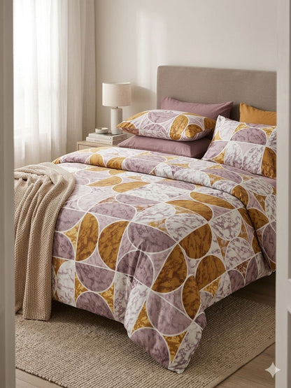 Double bed 100% cotton bedsheet with 2 pillow covers - 90 x 100 | SG. collection