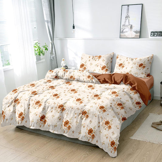 Flora King size cotton bedsheet with 2 pillow covers - 108 x 108 | RR Collection