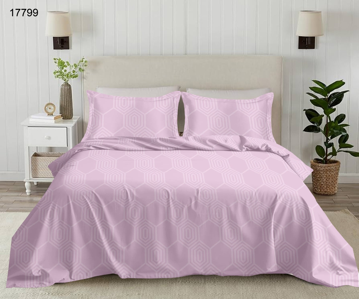 400 TC King size cotton bedsheet with 2 pillow covers - 108 x 108 | Luxury solid collection