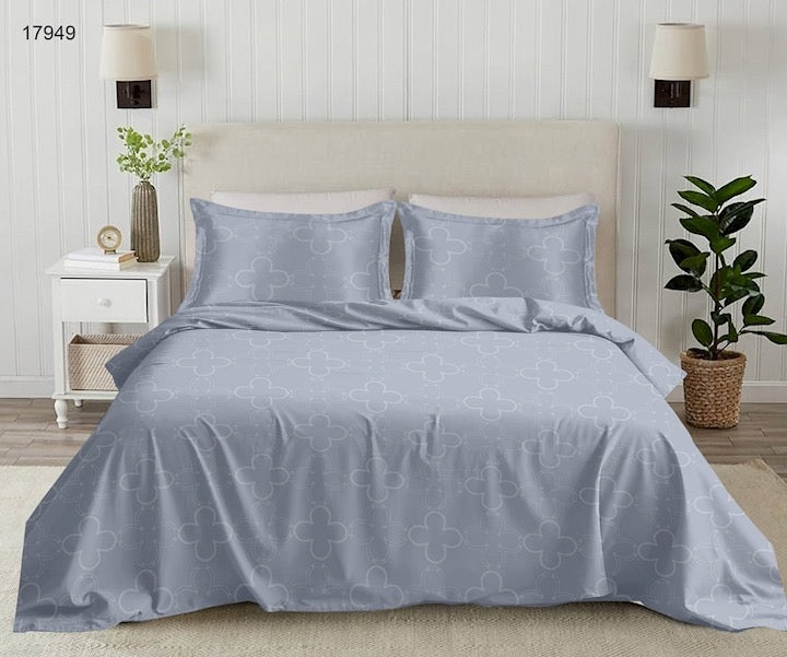 400 TC King size cotton bedsheet with 2 pillow covers - 108 x 108 | Luxury solid collection