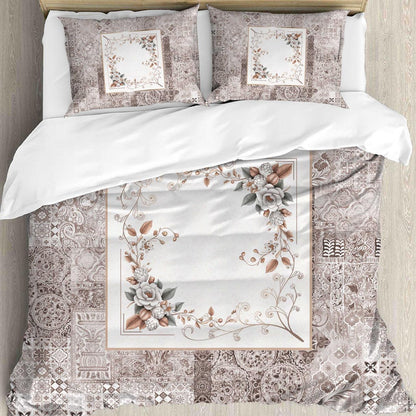Botanica Digital King size bedsheet with 2 pillow covers - 108 x 108 |Luxury collection