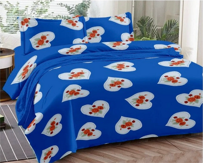 Queen Double bed 100% cotton bedsheet with 2 pillow covers - 90 x 108 | Style. collection