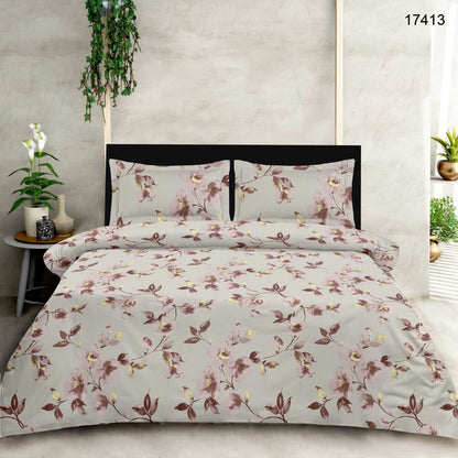 King size cotton bedsheet with 2 pillow covers - 108 x 108 | SD. collection