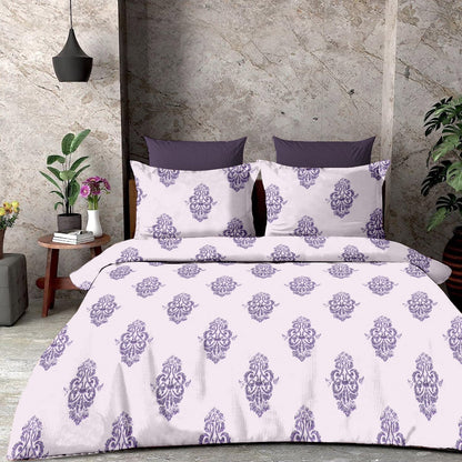 King size cotton bedsheet with 2 pillow covers - 108 x 108 | SD. collection