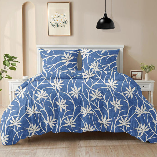 King size cotton bedsheet with 2 pillow covers - 108 x 108 | RR Collection