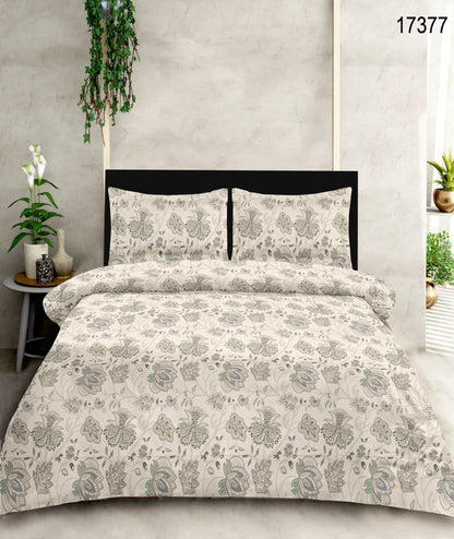 King size cotton bedsheet with 2 pillow covers - 108 x 108 | SD. collection