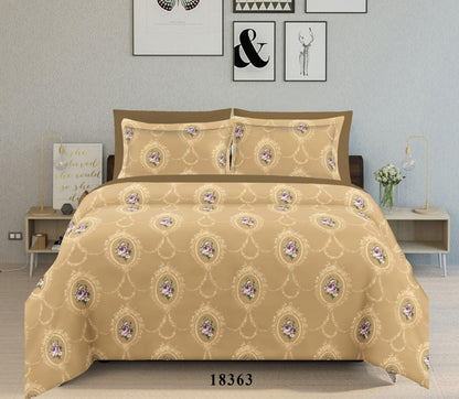 King size cotton bedsheet with 2 pillow covers - 108 x 108 | RR Collection