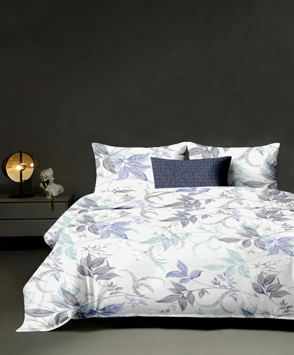 Dream flora King size cotton bedsheet with 2 pillow covers - 108 x 108 SD