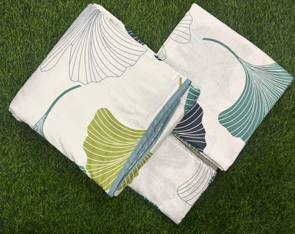 Luxury 4 Piece bedding Set : 1 King Flat Bedsheet, 1 double Bed AC dohar, 2 Pillow Covers