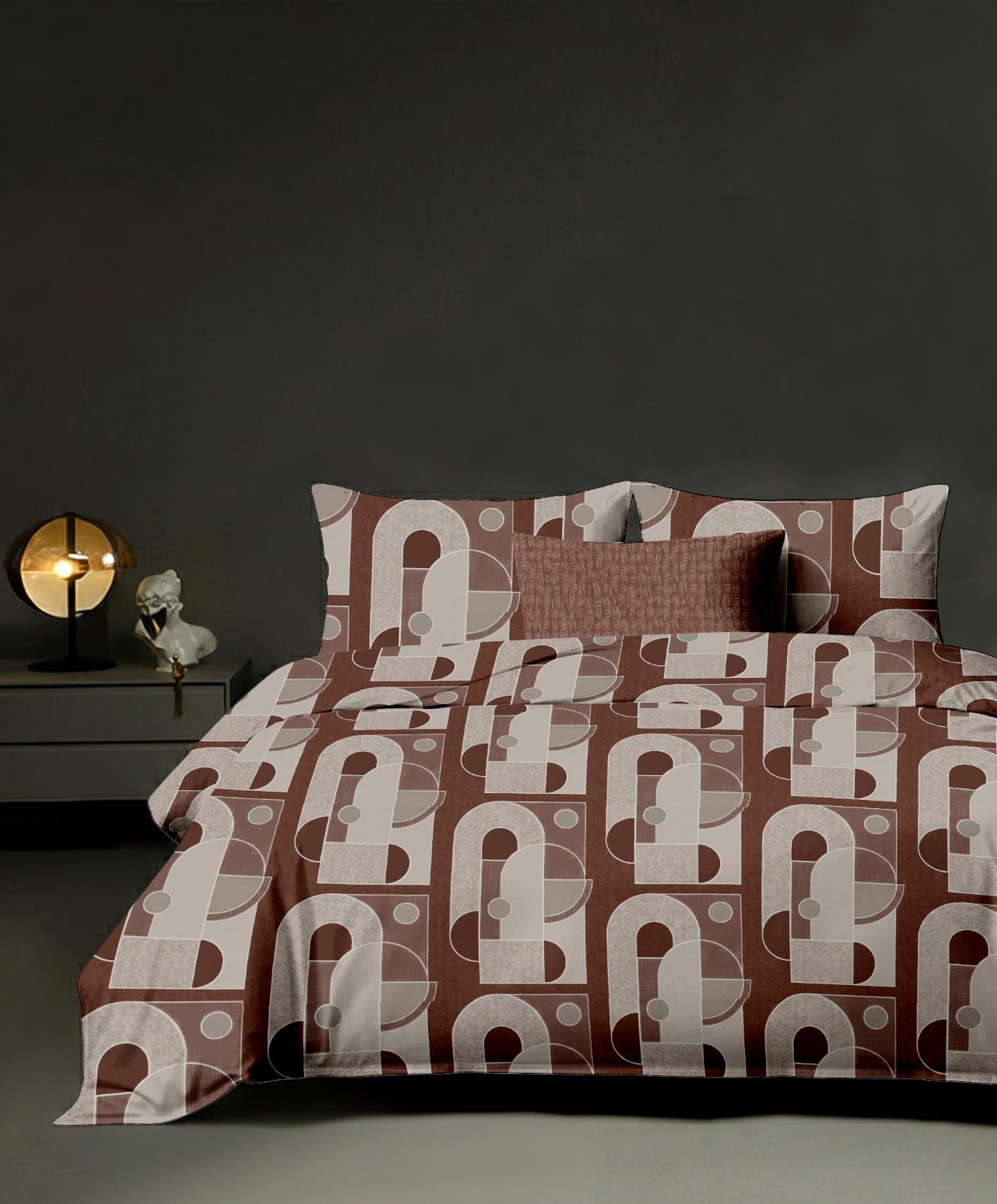 King size cotton bedsheet with 2 pillow covers - 108 x 108 | RR Collection