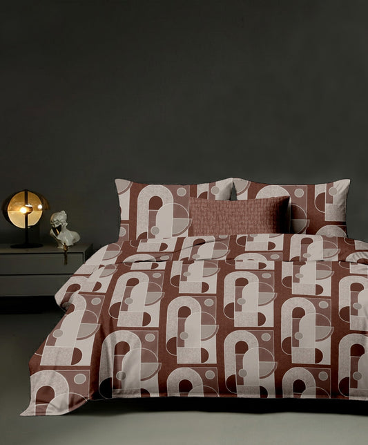 King size cotton bedsheet with 2 pillow covers - 108 x 108 | RR Collection