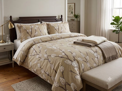 Petal & stem King size cotton bedsheet with 2 pillow covers - 108 x 108 RR