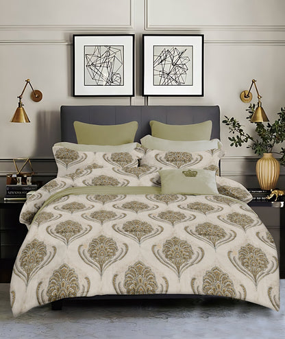 King size cotton bedsheet with 2 pillow covers - 108 x 108 | SD. collection