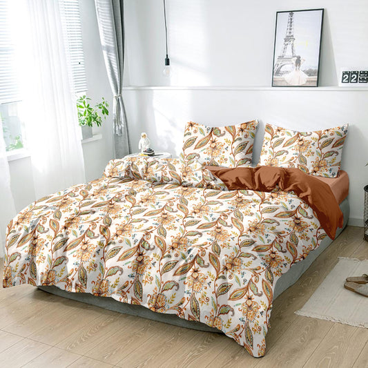 Floral heaven King size cotton bedsheet with 2 pillow covers - 108 x 108 | RR Collection