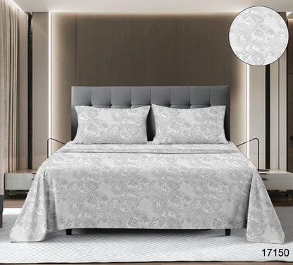 King size cotton bedsheet with 2 pillow covers - 108 x 108 | SD. collection