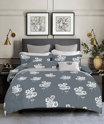 King size cotton bedsheet with 2 pillow covers - 108 x 108 | SD. collection