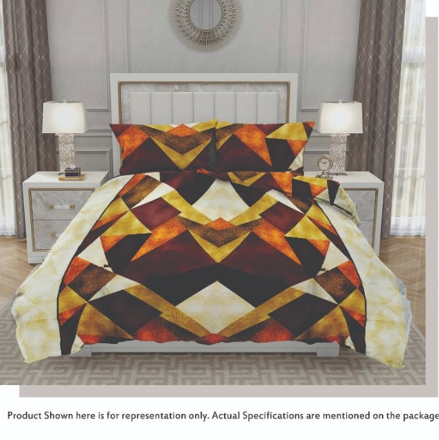 Queen Double bed 100% cotton bedsheet with 2 pillow covers - 90 x 108 | Style. collection