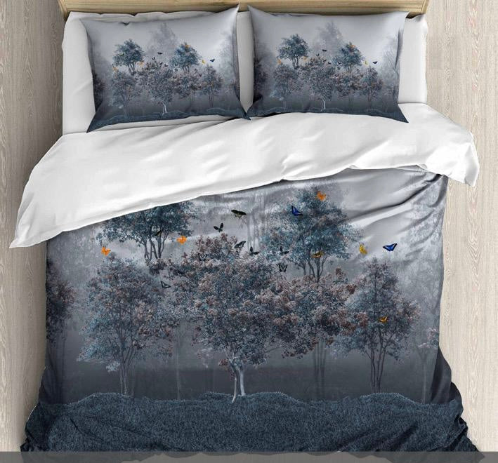 Loomora Digital Printed King size bedsheet with 2 pillow covers - 108 x 108 |Luxury collection