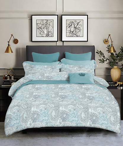 King size cotton bedsheet with 2 pillow covers - 108 x 108 | SD. collection