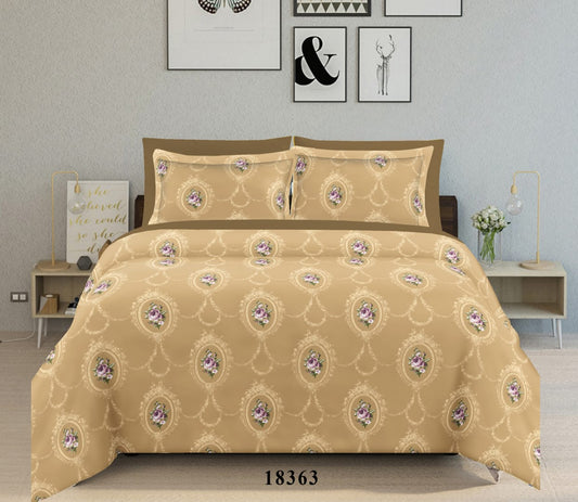 King size cotton bedsheet with 2 pillow covers - 108 x 108 | RR Collection