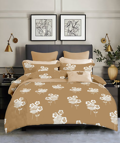 King size cotton bedsheet with 2 pillow covers - 108 x 108 | SD. collection