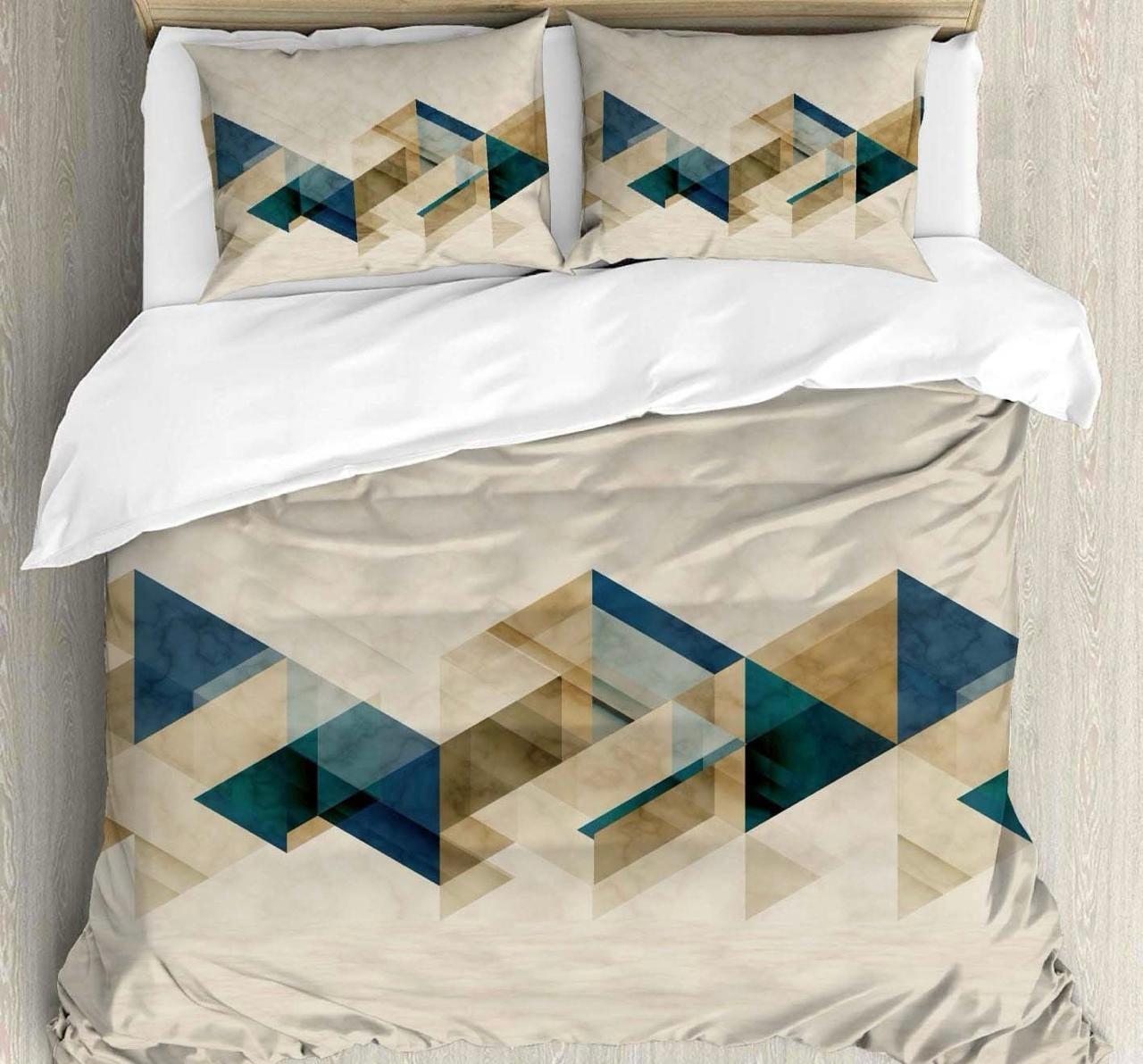 The geometric Digital Printed King size bedsheet with 2 pillow covers - 108 x 108 |Luxury collection