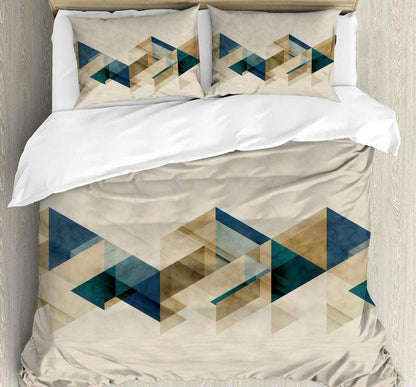 The geometric Digital Printed King size bedsheet with 2 pillow covers - 108 x 108 |Luxury collection