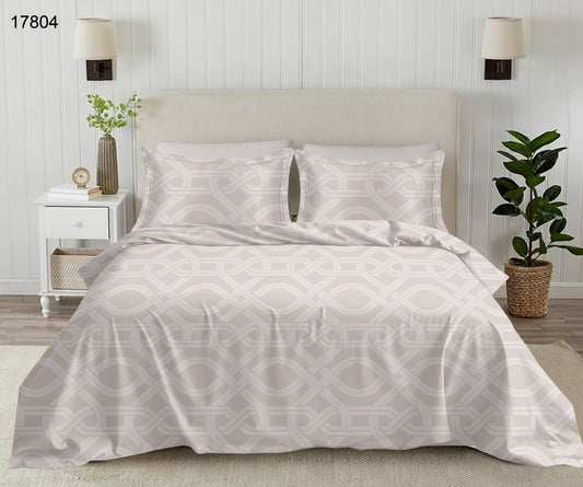 400 TC King size cotton bedsheet with 2 pillow covers - 108 x 108 | Luxury solid collection