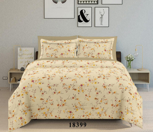 King size cotton bedsheet with 2 pillow covers - 108 x 108 | RR Collection