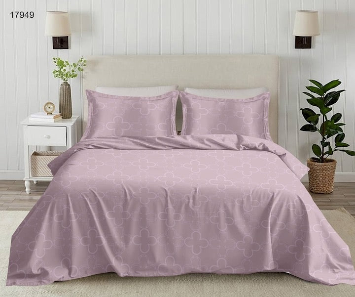 400 TC King size cotton bedsheet with 2 pillow covers - 108 x 108 | Luxury solid collection