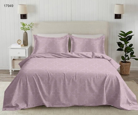 400 TC King size cotton bedsheet with 2 pillow covers - 108 x 108 | Luxury solid collection