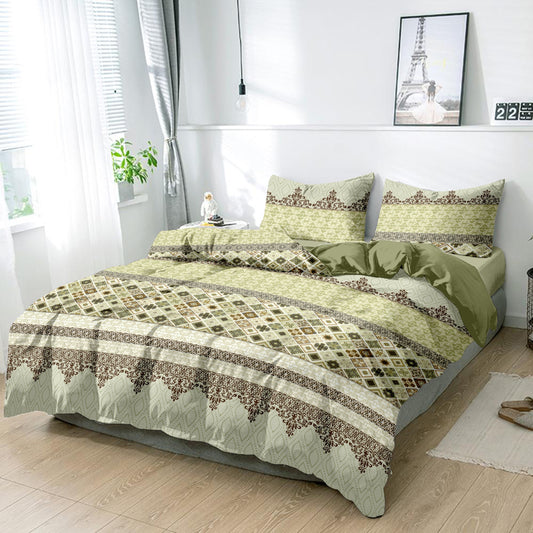 King size cotton bedsheet with 2 pillow covers - 108 x 108 | RR Collection