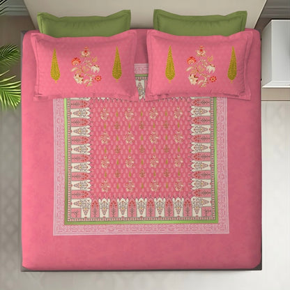 Digital Minimal King size bedsheet with 2 pillow covers - 108 x 108 |Luxury collection