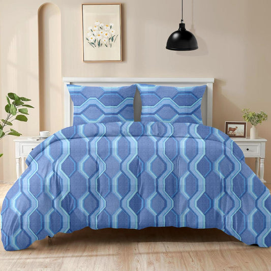 King size cotton bedsheet with 2 pillow covers - 108 x 108 | RR Collection