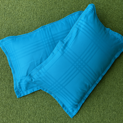300 TC Aqua blue Pillow cover - Set of 2