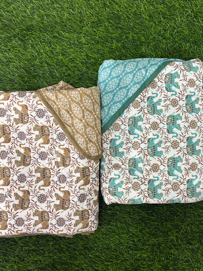 Reversible Cotton AC Dohar - Double Bed